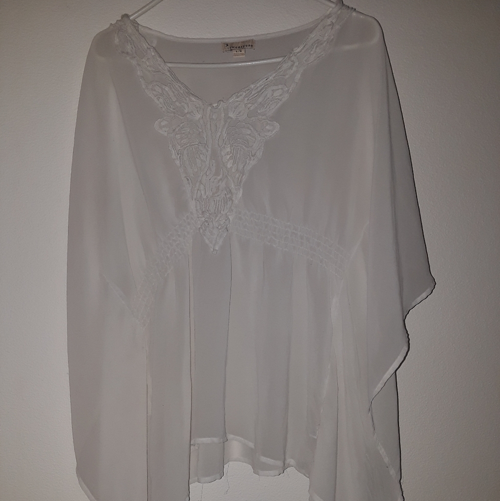 twentyone Lace Blouse Sz L White